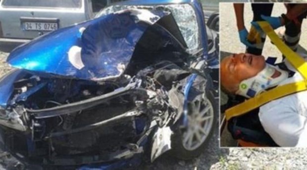 Mustafa Alabora trafik kazası geçirdi
