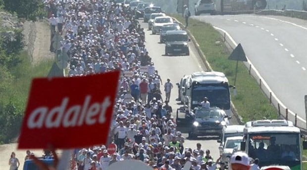 Thousands join the Justice March in Turkey on its 12th day