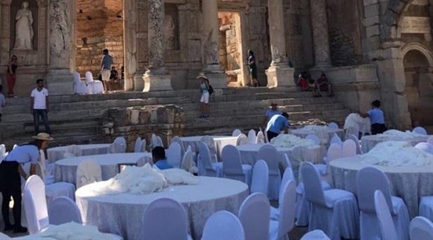 Ancient city of Ephesus in Turkey rented out by local municipality for private organizations