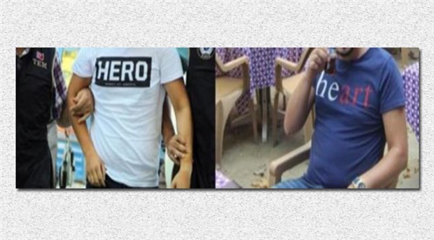 "Heart" yazılı tişörtü "Hero" sanıldı; gözaltına alındı