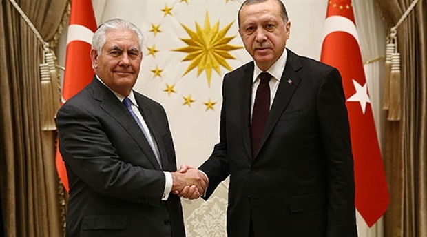 Cumhurbaşkanı Erdoğan, ABD Dışişleri Bakanı Tillerson ile görüştü