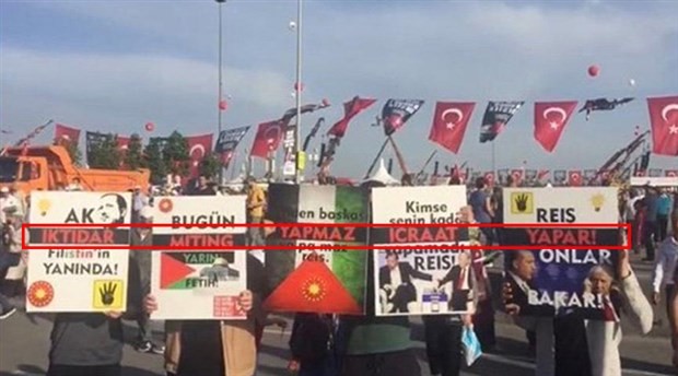 Saadet Partililerden AKP mitinginde ilginÃ§ eylem