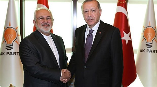 Erdoğan, AKP Genel Merkezi'nde İran Dışişleri Bakanı Zarif ile görüştü