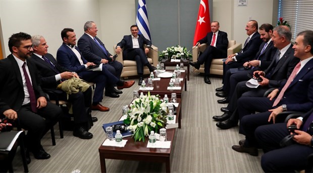 Erdoğan Yunanistan Başbakanı Çipras ile görüştü