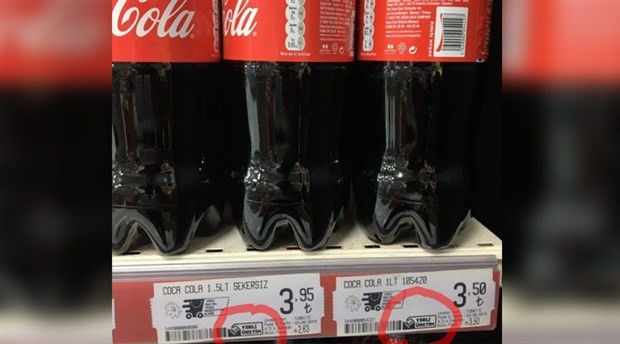 Coca Cola'ya 'yerli üretim' logolu etiket