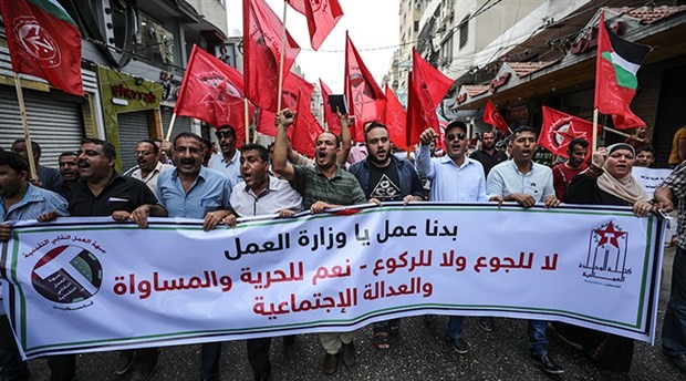 Gazze'de işsizlik protestosu