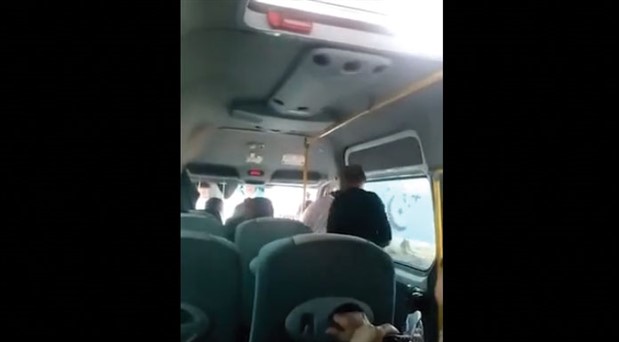 Mersin’de minibüste kadına şiddet