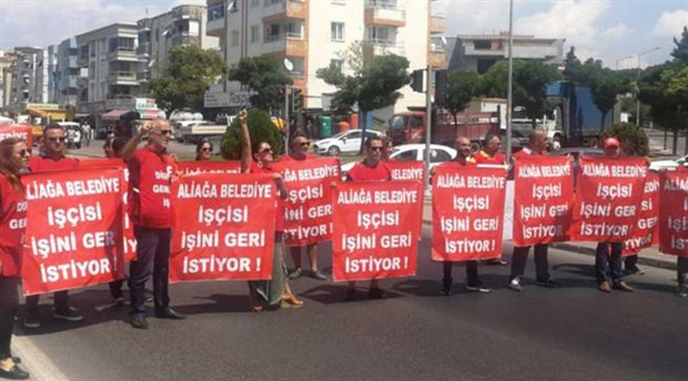 Aliağa Belediyesi'nde işten atılan 19 işçi ifadeye çağrıldı