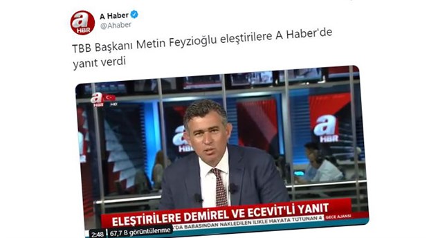 41 baronun boykot ettiği Saray törenine katılacak olan TBB Başkanı Metin Feyzioğlu, A Haber’e çıktı