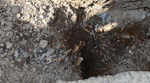 Erzurum'da altyapı çalışmalarında insan kemikleri bulundu