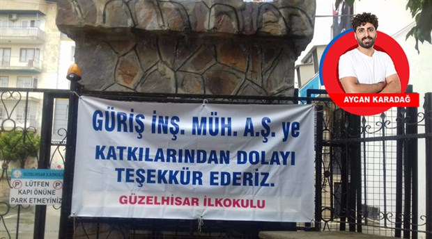 Aydın'da jeotermal şirketine teşekkür pankartı kaldırıldı