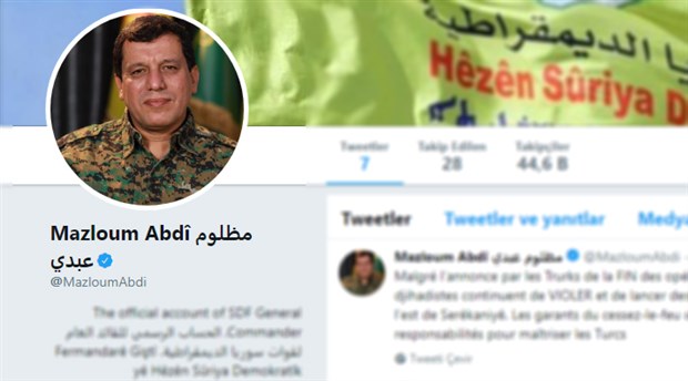 Twitter'dan YPG'li Kobani'ye 'mavi tik'