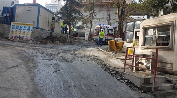 AKM inşaatında kaza: 1 işçi yaralandı