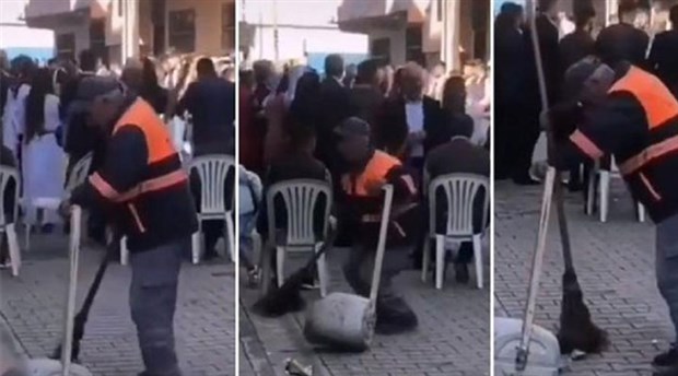 Temizlik görevlisinin dansı sosyal medyada viral oldu