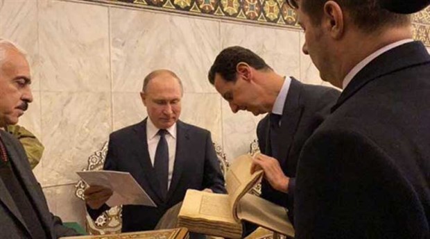 Esad ile görüşen Putin, Emevi Camisini ziyaret etti