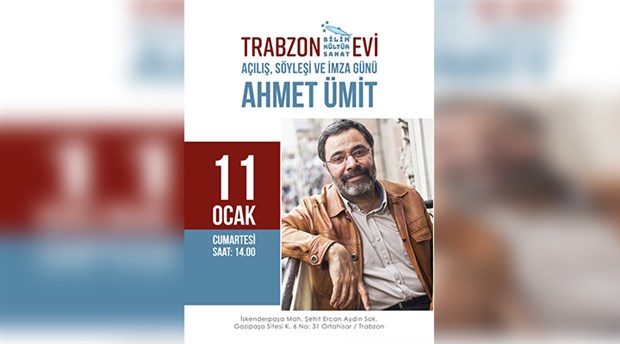 Trabzon Kültür Evi, Ahmet Ümit’le açılıyor