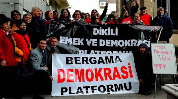 AKP’li Bergama Belediyesi’nde işten çıkartmalar protesto edildi
