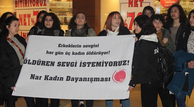 Nar Kadın Dayanışması'ndan 14 Şubat eylemi: Öldüren sevgi istemiyoruz