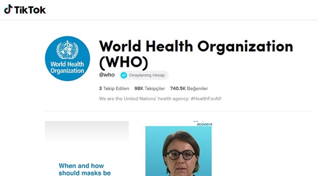 Dünya Sağlık Örgütü, koronavirüs nedeniyle TikTok hesabı açtı