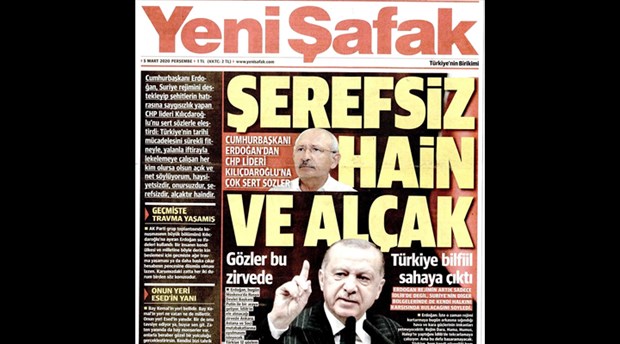 Özkoç'a soruşturma açtıran sözler, Erdoğan'ın ağzından yandaşların manşetinde