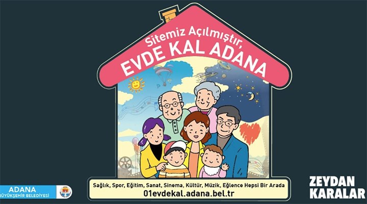 Adana Büyükşehir'den '01Evdekal' web sitesi