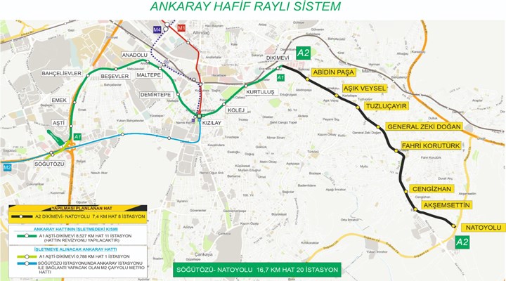 Ankara’ya yeni metro hattı: Dikimevi-Natoyolu metro hattı için kollar sıvandı