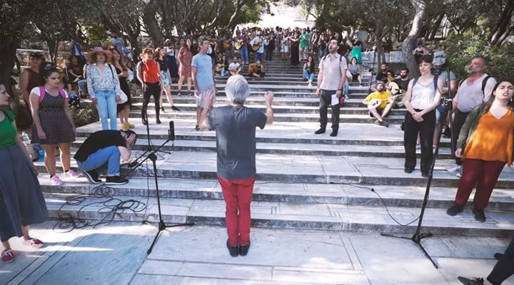 Yunanistan'da 120'den fazla müzisyenden Grup Yorum'la dayanışma klibi