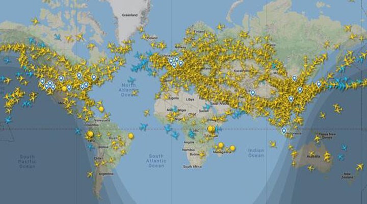 Dünyada günlük uçuş trafiğinde artış:  100 bini geçti