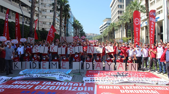 İzmir’de işçiler sokakta: Kıdem tazminatı emekçinin son kalesidir