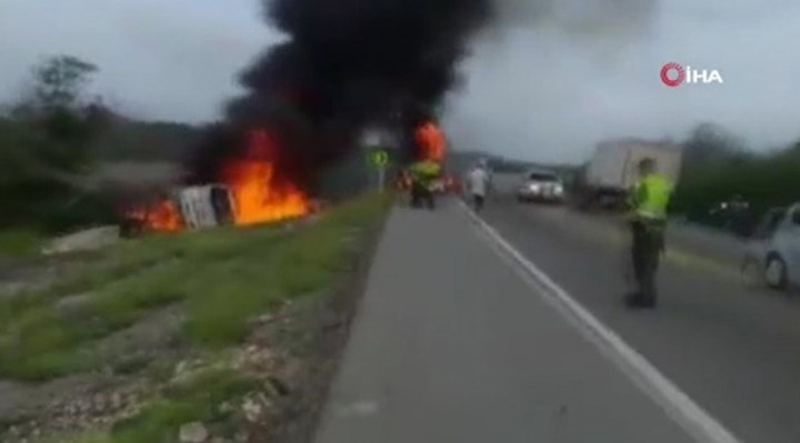 Kolombiya'da petrol tankeri patladı: 7 ölü, 40 yaralı