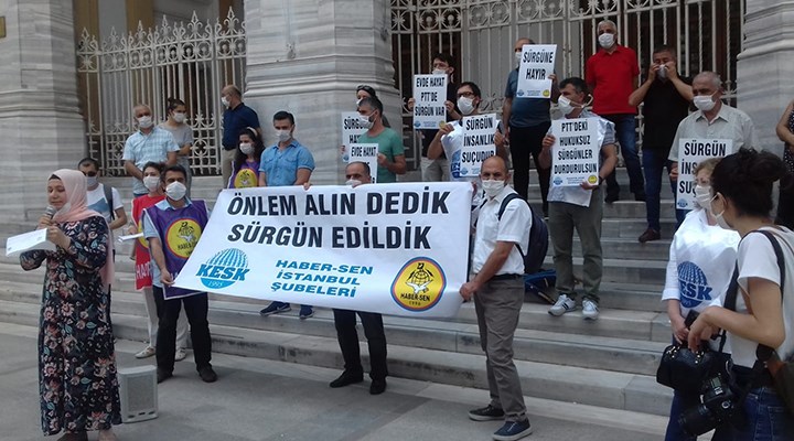 PTT emekçileri ülkenin dört bir yanında eylemde: "Sürgünler durdurulmazsa Ankara'ya yürüyeceğiz"
