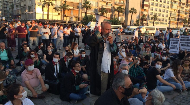 İzmir Barosu'ndan oturma eylemi: Sürecin saçmalığını anlatmaya devam ediyoruz