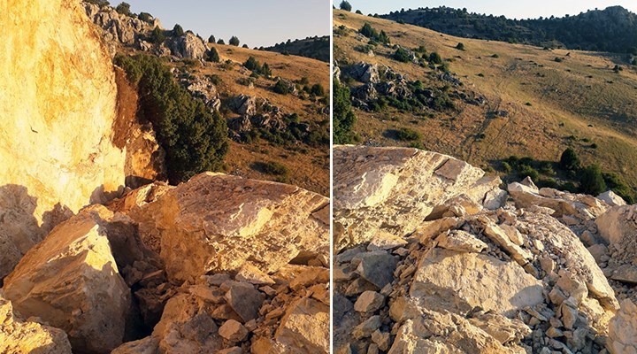 Defineciler, tarihi kalıntıların olduğu bölgede tonlarca kaya patlattı