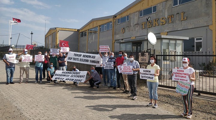 Grup Tekstil işçileri gasp edilen hakları için direniyor