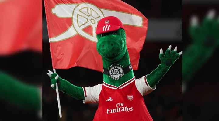 Arsenal 27 yıllık maskotu Gunnersaurus’ın görevine son verdi