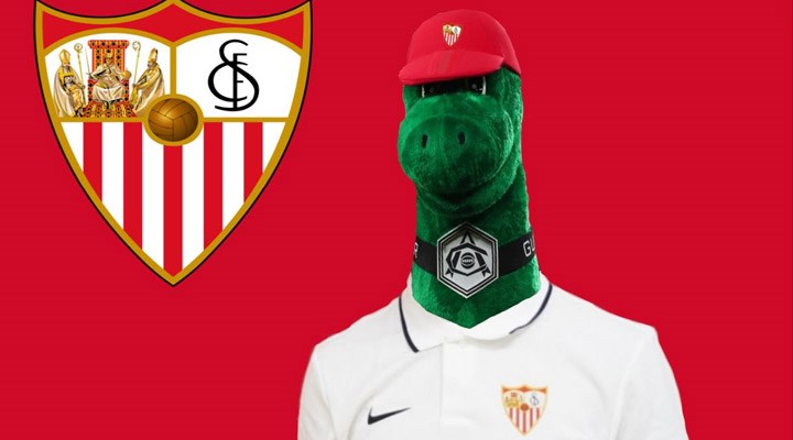 Sevilla, Arsenal'in görevine son verdiği maskot Gunnersaurus'ı transfer etti