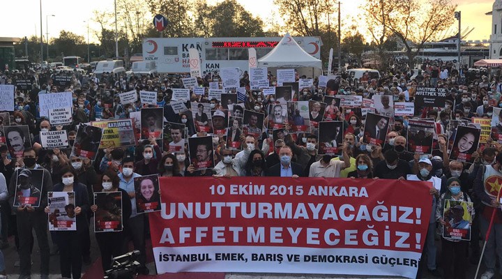 10 Ekim Katliamı'nda yaşamını yitirenler İstanbul'da anıldı: Unutturmayacağız, affetmeyeceğiz!