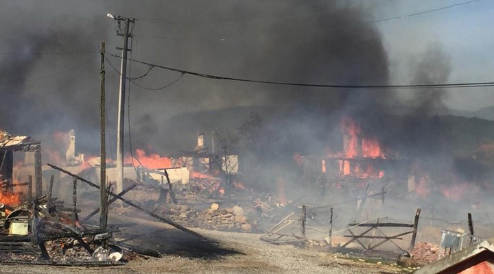 Bolu'nun Kuzfındık köyünde çıkan yangın kontrol altına alındı: 12 ev yandı