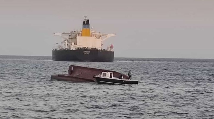 Karataş'ta tankerle çarpışan tekne alabora oldu: 5 kişi hayatını kaybetti
