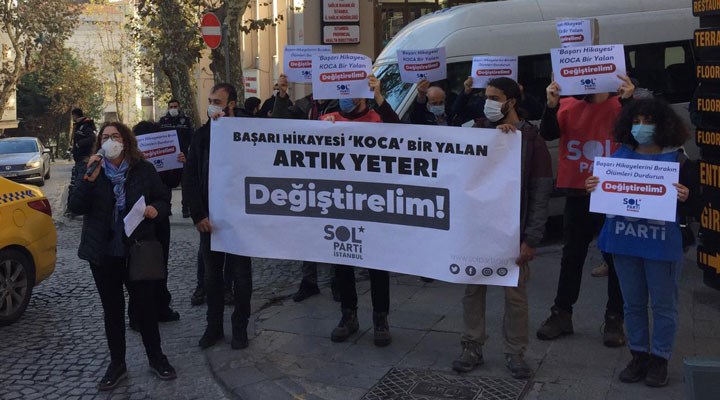 SOL Parti’den Fahrettin Koca protestosu: Halka yalan söyledin, istifa et
