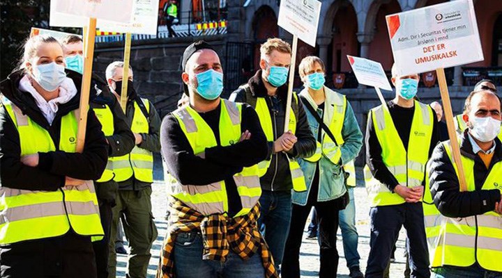 Norveç'te özel güvenlik çalışanları grevde