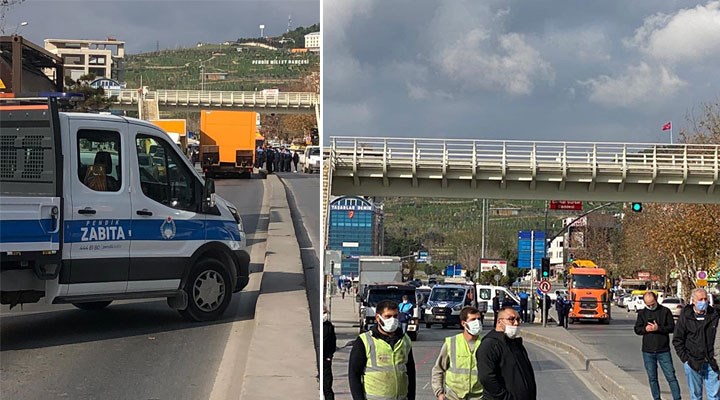 AKP'li Pendik Belediyesi, İBB ekiplerinin yolunu kesti