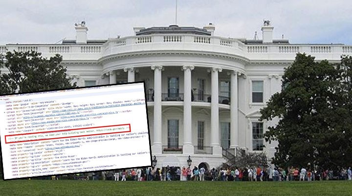 Beyaz Saray'ın internet sitesinde gizli iş ilanı