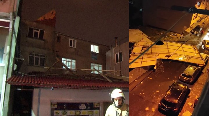 Bağcılar’da uçan çatı evin içine girdi: 1 yaralı