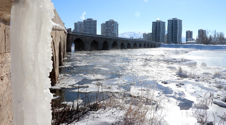 Türkiye'nin en soğuk yeri Altınyayla oldu: Kızılırmak Nehri kısmen buz tuttu