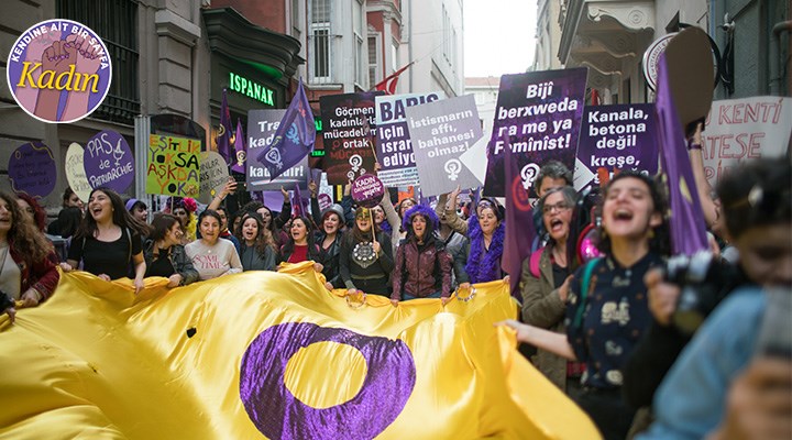 Kadınlar 8 Mart’ta eylemde
