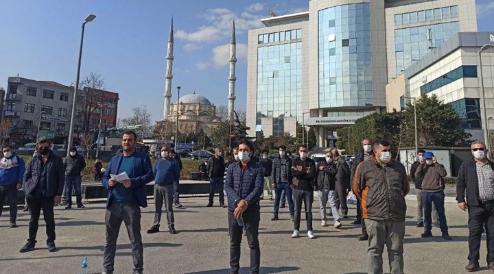 AKP'li Bayrampaşa Belediyesi'nde işçilerden sefalet sözleşmesine karşı eylem
