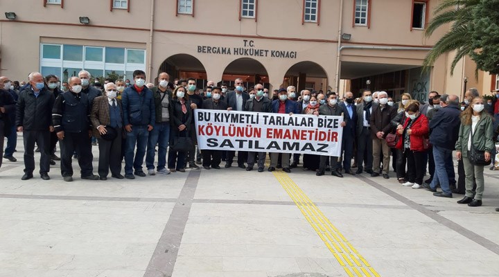 Köy arazisini satışa çıkaran AKP'li Bergama Belediyesi'ne tepki