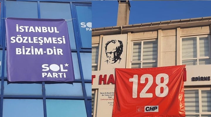 Edirne Valiliği'nin koronavirüsle mücadelesi: 'İstanbul Sözleşmesi' ve '128 Milyar Dolar' pankartları yasaklandı