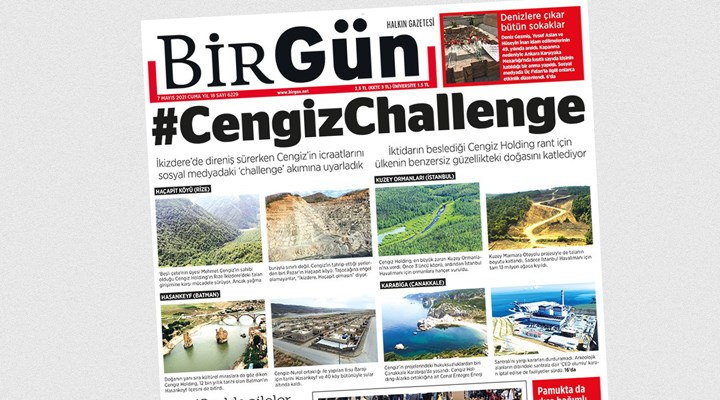BirGün’ün manşeti sosyal medya gündeminde: #CengizChallenge
